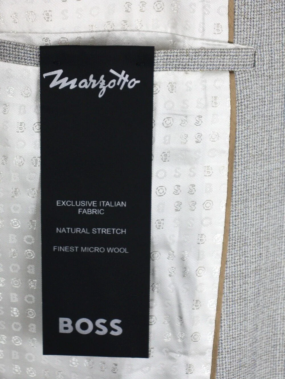 Hugo Boss Hutson Sport Coat 40 R Mens Slim Fit Beige Houndstooth Wool Blazer